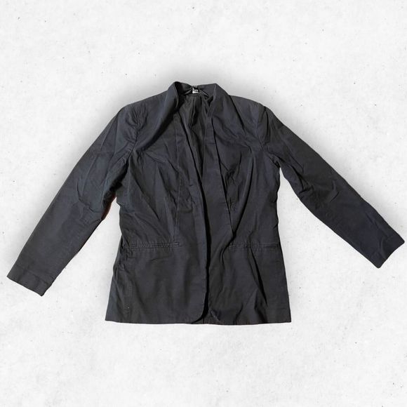 Mossimo Women's Washed up Black Coat No Buttons Lined Dress Up Back Vent XL - Picture 9 of 9